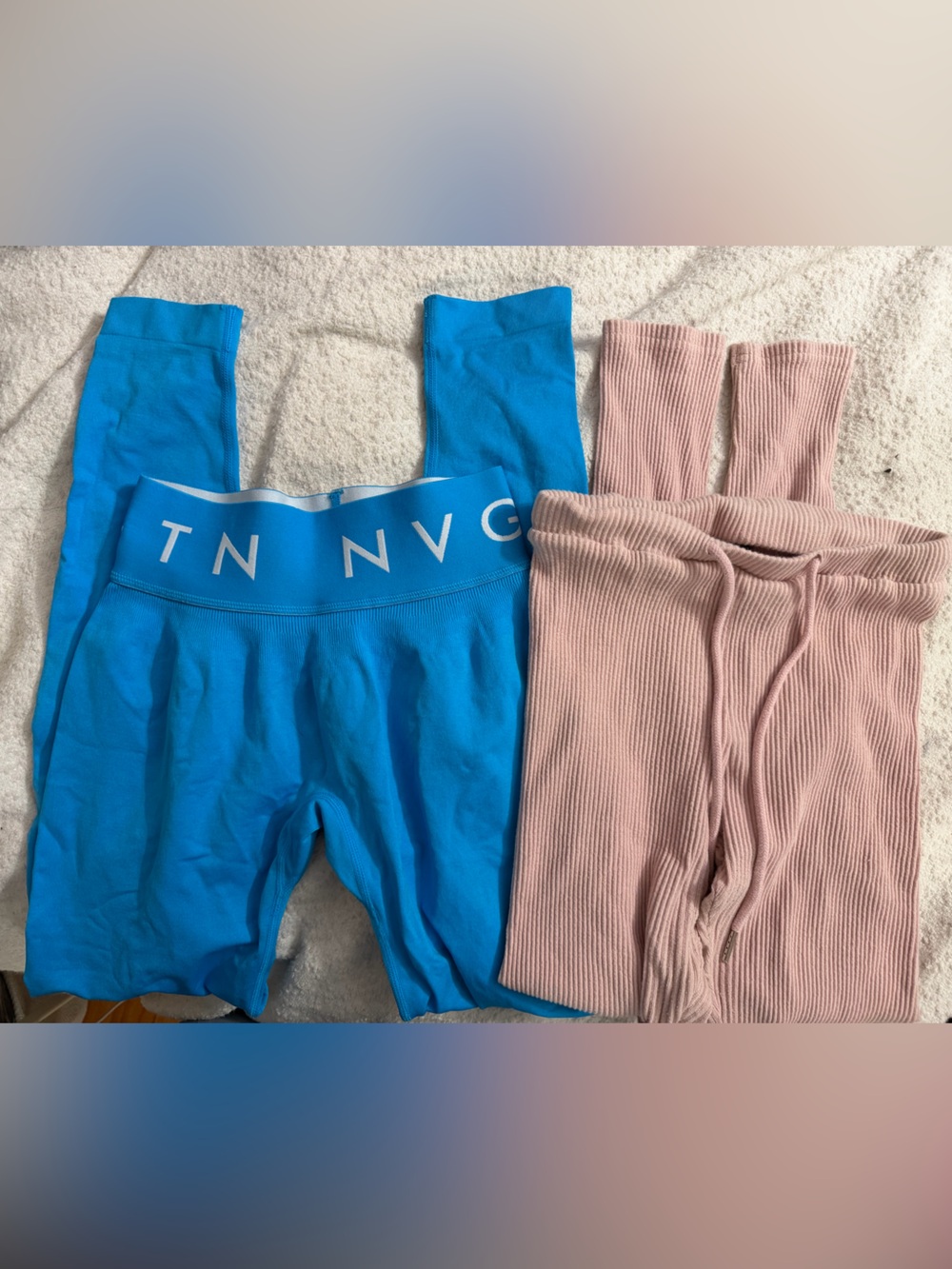 Nvgtn logo waist band blue leggings